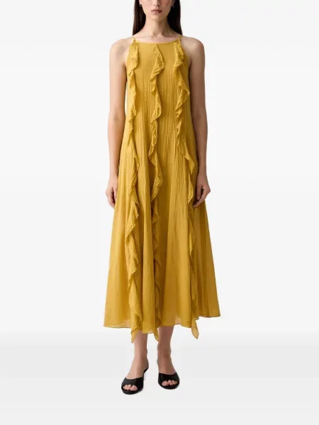 Rochie midi Vicolo fără mâneci galben