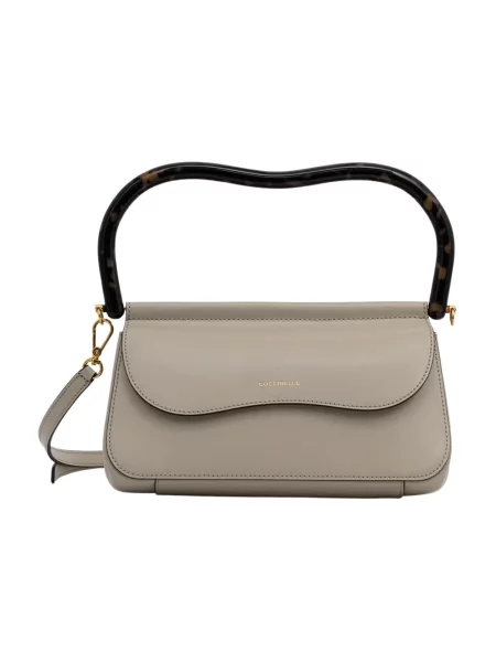 Coccinelle torebka crossbody skórzana beżowa