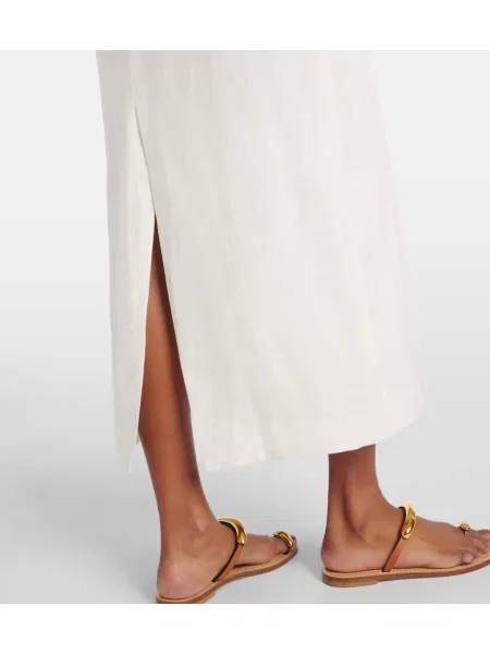 Rochie midi Faithfull de in până la genunchi de costum alb