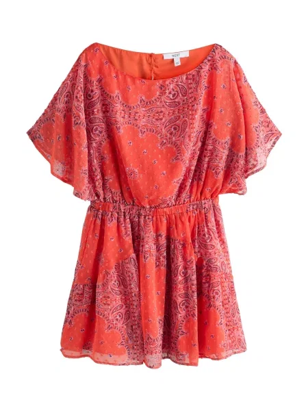 Next Rochie de vară mov zmeură / roșu intens alb