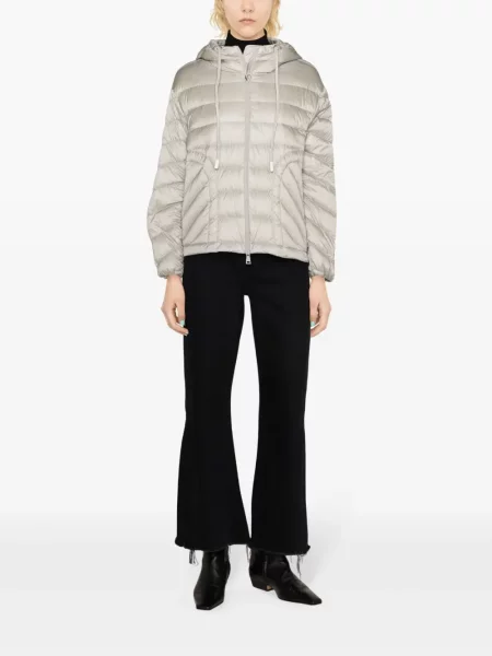 Péřová bunda Moncler šedá