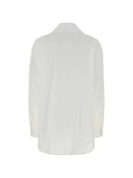 Gulerat cămașă Moschino din poplin alb
