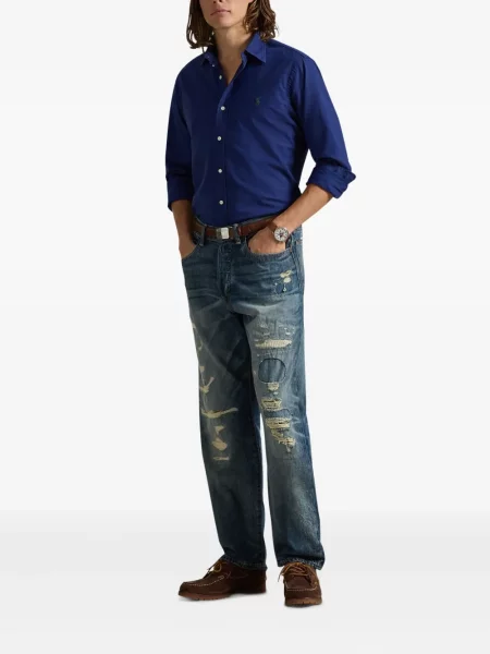 Μικρός κασκέτο Polo Ralph Lauren με χαμηλή μέση υφαίνω διαγωνίως πράσινο