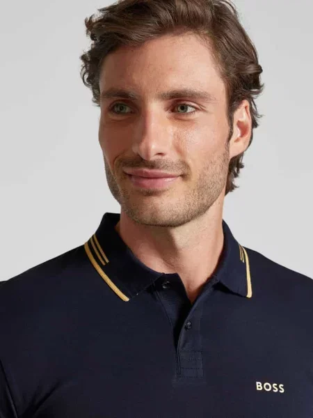 Koszulka polo o kroju slim fit z nadrukiem z logo model ‘Paul’ Boss Green