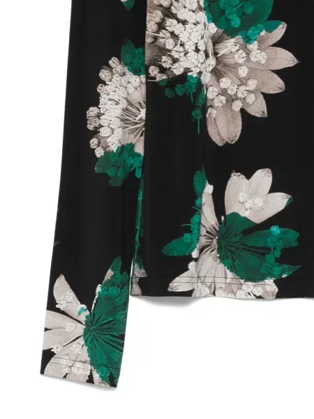Top Christian Wijnants cu model floral negru