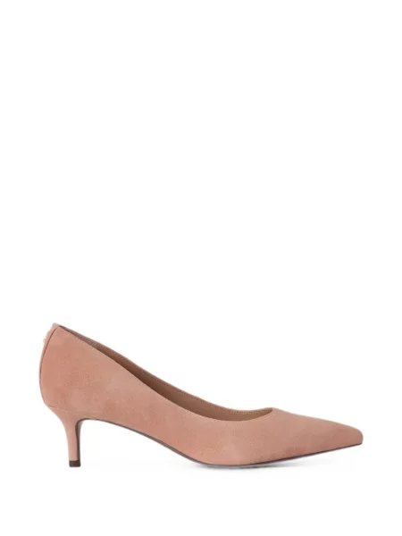 Pantofi cu toc Lauren Ralph Lauren din piele de căprioară roz