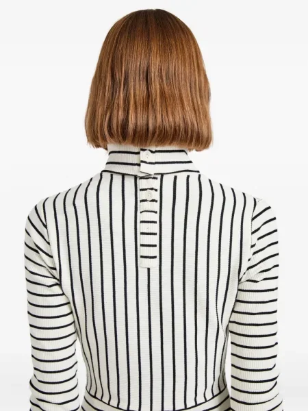 Rochie midi Proenza Schouler White Label cu dungi până la genunchi de costum alb