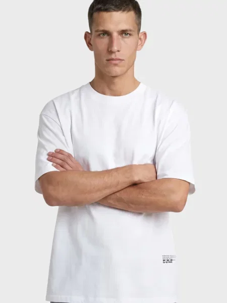Футболка G-star Raw з аплікацією біла