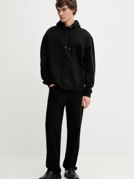 Кофта AllSaints MILO з капюшоном однотонна чорний