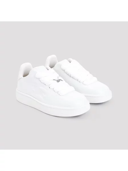 Sneakersy Burberry skórzane białe