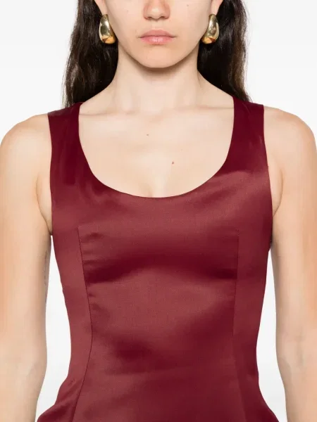 Odgovarati midi haljina Alfie bez rukava iznad koljena crvena