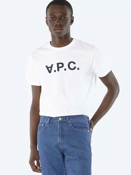 A.P.C. t-shirt Vpc Blanc biała