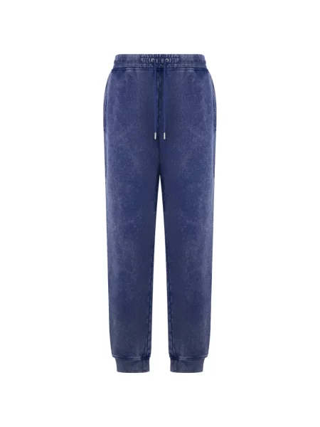 Pantaloni Moschino alergare cu cordon albastru
