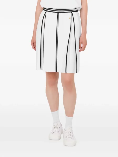 Fustă Moschino cu dungi alb