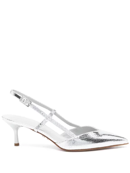 Lodičky Sergio Levantesi s otevřenou patou stříbrné