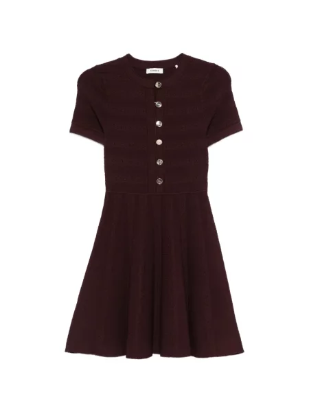 Rochie mini Sandro tricotate maro