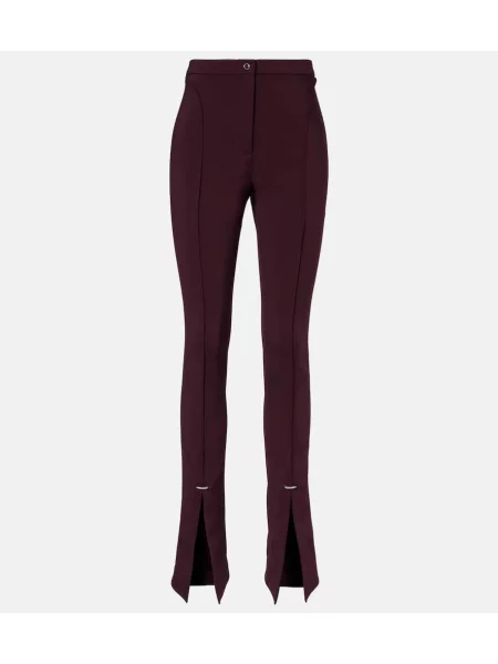 Pantaloni Mugler cu talie înaltă violet