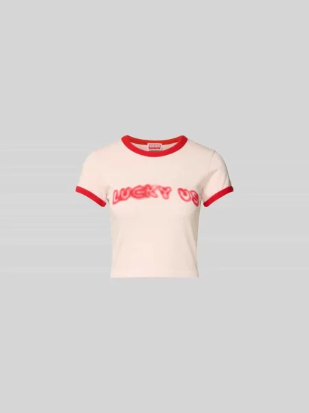 T-shirt o krótkim kroju z czystej Kenzo różowa
