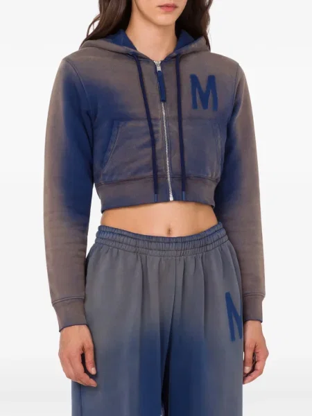 Hanorac cu glugă Moschino albastru