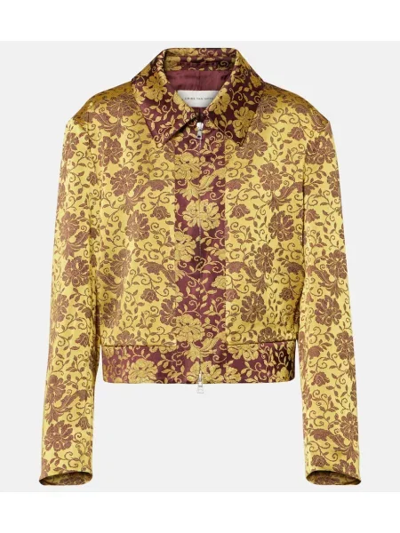 Geacă Dries Van Noten cu model floral din jacard
