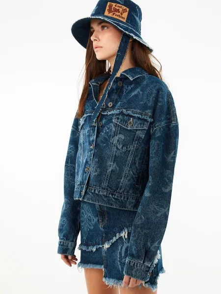 Geacă Trendyol albastru