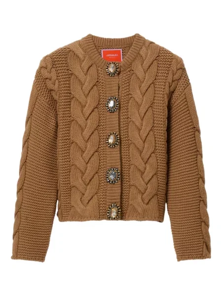 Cardigan La Doublej tricotate lung maro