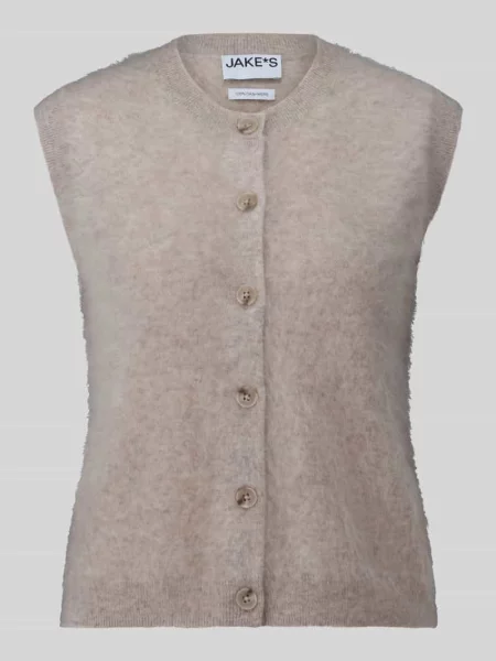 Kamizelka w kroju regular fit z czystego kaszmiru Jake*s Casual