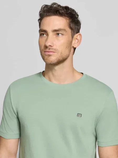 T-shirt z bawełny z okrągłym dekoltem Christian Berg Men