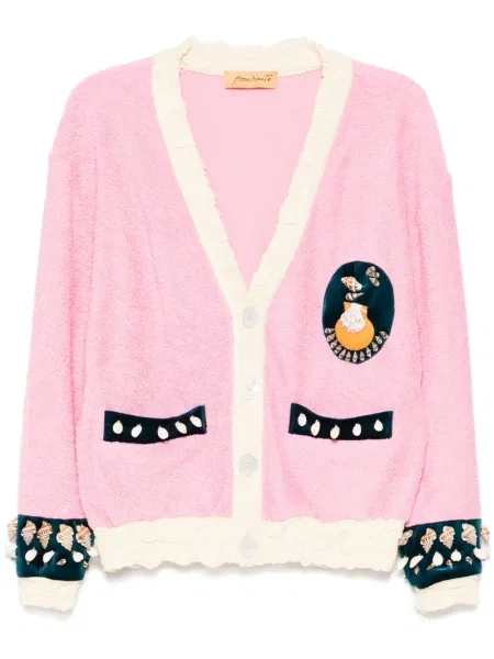 Cardigan Penultimate cu broderie roz