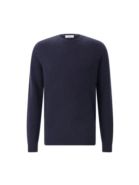 Sweter Roberto Collina z kaszmiru niebieski