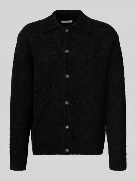 Kurtka o kroju regular fit z dzianiny z mieszanki wełny model ‘LOYD’ Selected Homme czarna