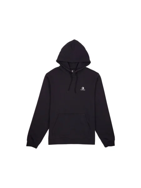 Hímzett frottír kapucnis melegítő felső Converse fekete