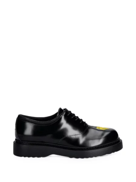 Pantofi derby Filling Pieces cu șireturi cu model floral din dantelă negru