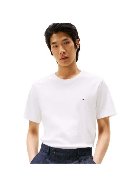 Tricou Tommy Hilfiger tricotate alb