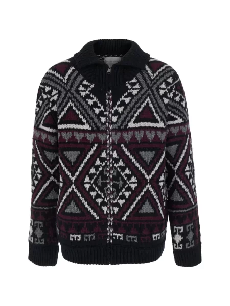 Cardigan Roberto Collina cu imprimeu geometric negru