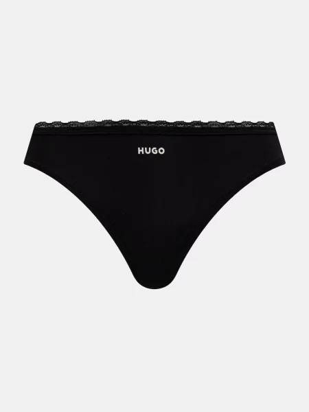 HUGO tangá dámske TRIPLET MICRO THONG čierna