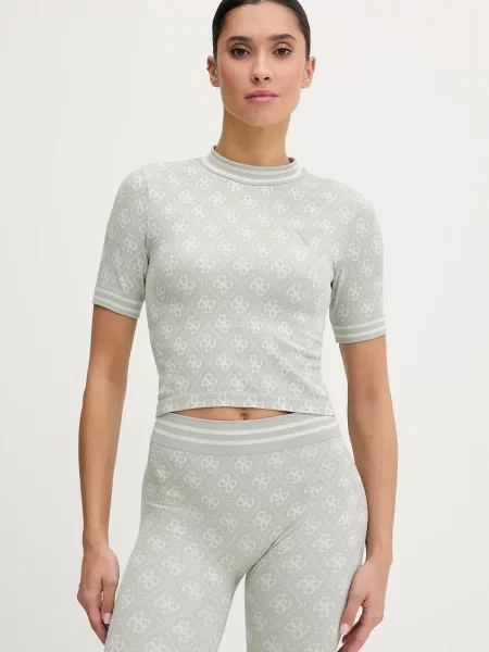 Guess t-shirt RHOMBUS zielona