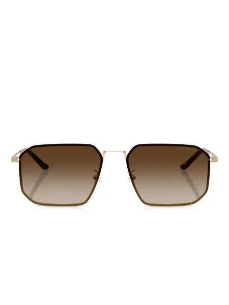 Ochelari de soare Emporio Armani cu imprimeu geometric maro