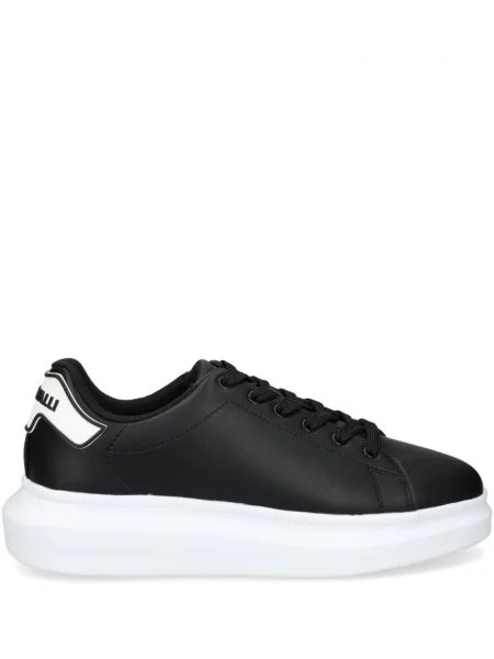 Sneakerși Just Cavalli cu imagine negru