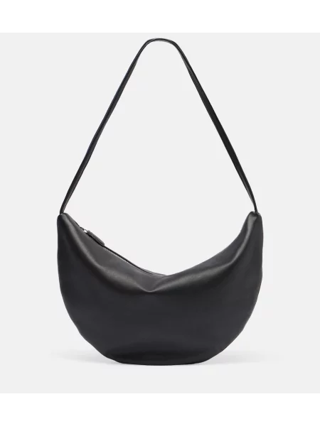 Geanta de piele The Row din piele negru