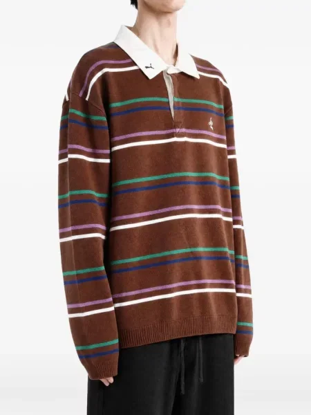 Lung tricou polo Puma maro