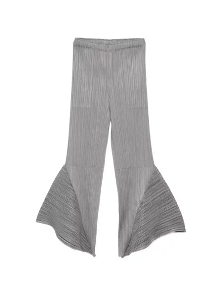 Pantaloni Pleats Please Issey Miyake plisate evazate gri