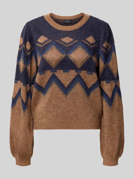 Sweter z dzianiny o kroju relaxed fit z dodatkiem wełny Monari