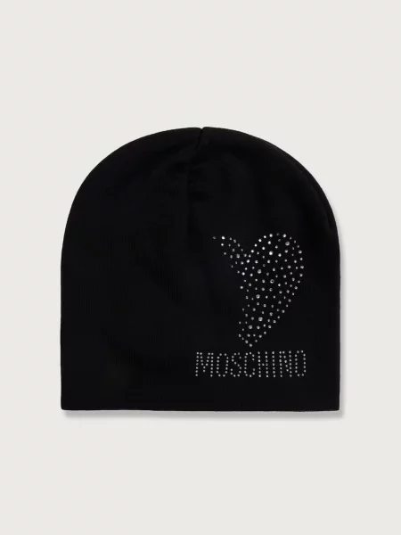 Moschino căciulă de damă din lână negru