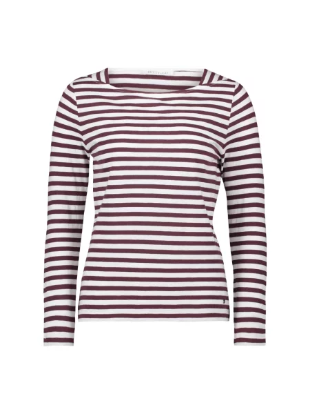 Wielobarwność top Betty & Co z długim rękawem z dekoltem w łódkę