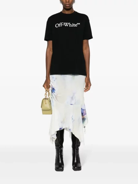 Raštuotas marškinėliai Off-white balta