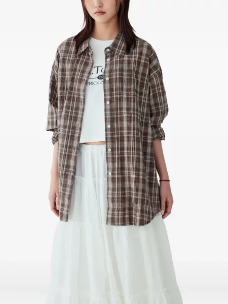 Cămașă Studio Tomboy în carouri verde