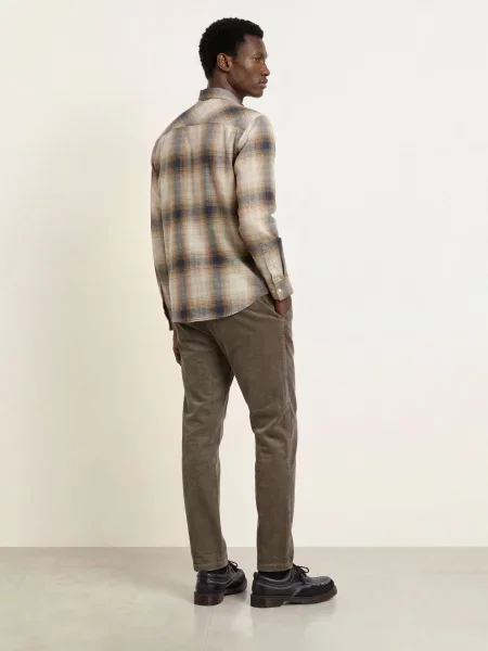 Camel Active Koszula Flanelowa O Kroju Regular Fit beige beżowa