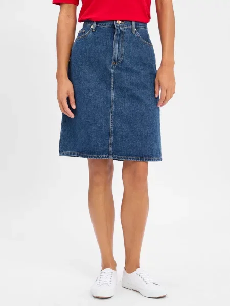 Tommy Hilfiger Dżinsowa spódnica Dee Kobiety jednolity 34 niebieski