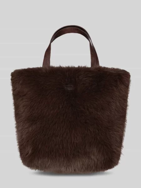 Torba shopper z detal z logo Barts